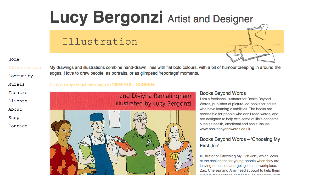 Lucy Bergonzi Illustration page